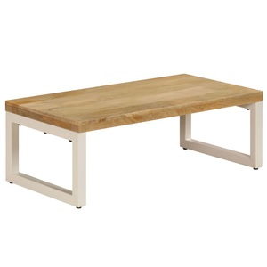 Diverse Hardware, Couchtisch 110 x 50 x 35 cm Mango-Massivholz und Stahl, vidaXL Couchtisch 100x50x35 cm Massivholz Mango und Stahl