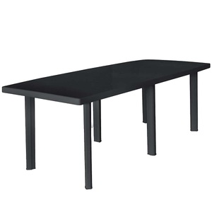Gartentisch Anthrazit 210 x 96 x 72 cm Kunststoff