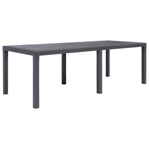 Diverse Hardware, Gartentisch Braun 220 x 90 x 72 cm Kunststoff Rattan-Optik, vidaXL Gartentisch Braun 220x90x72 cm Kunststoff Rattan-Optik