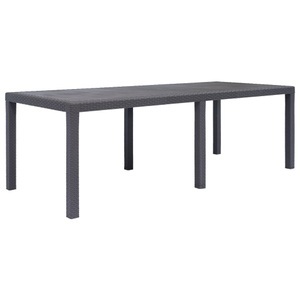 Diverse Hardware, Gartentisch Braun 220 x 90 x 72 cm Kunststoff Rattan-Optik, vidaXL Gartentisch Braun 220x90x72 cm Kunststoff Rattan-Optik