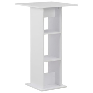 Diverse Hardware, Bartisch Weiss 60 x 60 x 110 cm, vidaXL Bartisch Weiß 60x60x110 cm