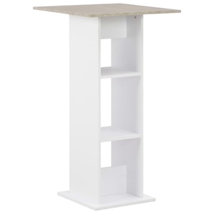 Diverse Hardware, Bartisch Weiss 60 x 60 x 110 cm, vidaXL Bartisch Weiß und Beton 60x60x110 cm