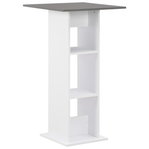 Diverse Hardware, Bartisch Weiss 60 x 60 x 110 cm, vidaXL Bartisch Weiß und Anthrazitgrau 60x60x110 cm