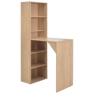Diverse Hardware, Bartisch mit Schrank Eichenoptik 115 x 59 x 200 cm, vidaXL Bartisch mit Schrank Eichenoptik 115x59x200 cm