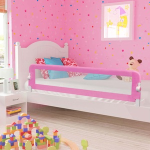 Diverse Hardware, Kleinkind-Bettschutzgitter Rosa 180x42 cm Polyester, vidaXL Kleinkind-Bettschutzgitter Rosa 180x42 cm Polyester