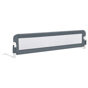 Diverse Hardware, Kleinkind-Bettschutzgitter Grau 180x42 cm Polyester, vidaXL Kleinkind-Bettschutzgitter Grau 180x42 cm Polyester