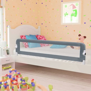 Diverse Hardware, Kleinkind-Bettschutzgitter Grau 180x42 cm Polyester, vidaXL Kleinkind-Bettschutzgitter Grau 180x42 cm Polyester