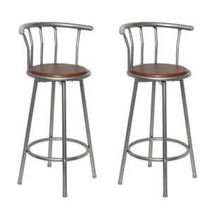 Diverse Hardware, Barhocker 2 Stk. Braun Stahl, vidaXL Barhocker 2 Stk. Braun Stahl