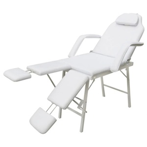 vidaXL, vidaXL Kosmetikstuhl Tragbar Kunstleder 185×78×76 cm Weiß, vidaXL Kosmetikstuhl Tragbar Kunstleder 185×78×76 cm Weiß