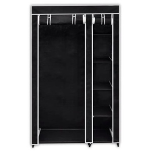 Diverse Hardware, Faltbarer Stoffschrank Schwarz 110 x 45 x 175 cm, vidaXL Faltbarer Stoffschrank Schwarz 110 x 45 x 175 cm
