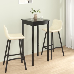 vidaXL, vidaXL Bartisch MDF Schwarz 55x55x107 cm, vidaXL Bartisch MDF Schwarz 55x55x107 cm