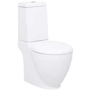 Diverse Hardware, Design Stand-Toilette/WC Keramik inkl. Soft Close WC Sitz, vidaXL Keramik-Toilette Abgang Horizontal Weiß