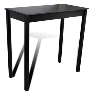 Diverse Hardware, Barset Bartisch mit 2 Barhockern Schwarz, vidaXL Barset Bartisch mit 2 Barhockern Schwarz