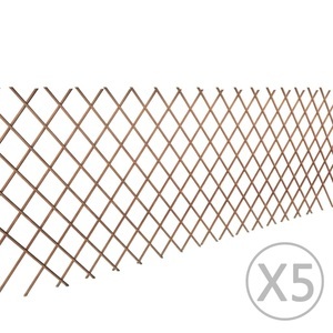 Diverse Hardware, 5x Rankgitter Weide Spalier Rankhilfe Gitter 90 x 180 cm, vidaXL Weidenzaun 5 Stk. 180x90 cm