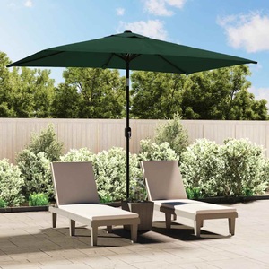 vidaXL, vidaXL Sonnenschirm 200 x 300 cm Grün Rechteckig, vidaXL Sonnenschirm 200x300 cm Grün Rechteckig