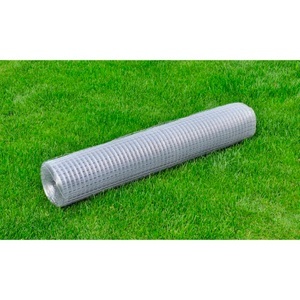 Diverse Hardware, Maschendraht 4-Eck Volierendraht Drahtgitter 1mx10m, 0,75 mm dick, vidaXL Drahtzaun für Hühner Verzinkter Stahl 10x1 m Silbern