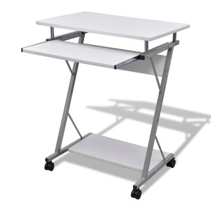 vidaXL, vidaXL Computertisch Computerwagen PC Tisch Bürotisch Laptop auf Rollen weiß, vidaXL Computertisch Computerwagen PC Tisch Bürotisch Laptop auf Rollen weiß