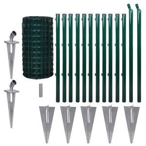Diverse Hardware, Gitterzaun Gartenzaun Zaunsatz Maschendraht 25 x 0,8m, vidaXL Gitterzaun Gartenzaun Zaunsatz Maschendraht 25 x 0,8m