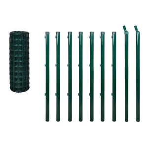 Diverse Hardware, Gitterzaun-Satz Gitterzaun Gartenzaun Maschendraht 10 x 1,5m, vidaXL Eurozaun Stahl 10x1,5 m Grün