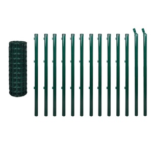 Diverse Hardware, Gitterzaun-Satz Gitterzaun Gartenzaun Maschendraht 25 x 0,8m, vidaXL Eurozaun Stahl 25x0,8 m Grün