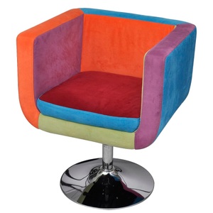 vidaXL, vidaXL Würfel-Sessel mit Patchwork-Design Stoff, vidaXL Würfel-Sessel mit Patchwork-Design Stoff