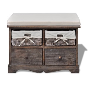 Diverse Hardware, Kommode Schrank Truhenbank Schubladenschrank braun, vidaXL Sitzbank mit Stauraum Braun 62×33×42 cm Paulownia Holz