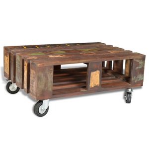 Diverse Hardware, Couchtisch mit 4 Rollen Recyceltes Holz, vidaXL Couchtisch mit 4 Rollen Altholz