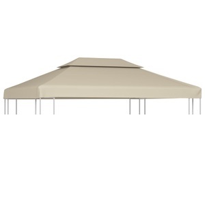 vidaXL, vidaXL Pavillon-Dachplane Ersatzdach 310 g/m² Beige 3×4 m, vidaXL Pavillon-Dachplane Ersatzdach 310 g/m² Beige 3×4 m