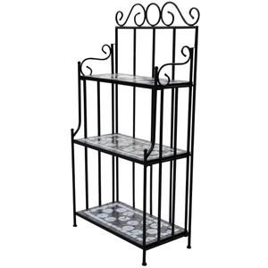 Diverse Hardware, Wandregal Pflanzregal Gartenregal Blumentreppe Mosaik C, 