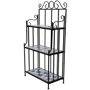 Diverse Hardware, Wandregal Pflanzregal Gartenregal Blumentreppe Mosaik C, 