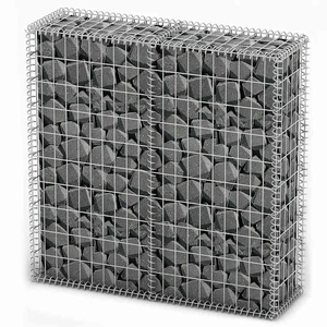 vidaXL, vidaXL Steinkorb Gabione mit Deckeln Verzinkter Draht 100×100×30 cm, vidaXL Steinkorb Gabione mit Deckeln Verzinkter Draht 100×100×30 cm