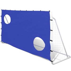 Diverse Hardware, Fussball Tor mit Torschusswand Stahl 240 x 92 x 150 cm
