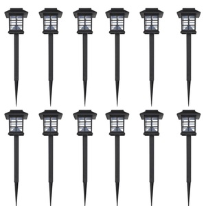 vidaXL, vidaXL Solarleuchte LED-Licht Set für den Außenbereich 12 Stück, vidaXL Solarleuchte LED-Licht Set für den Außenbereich 12 Stück