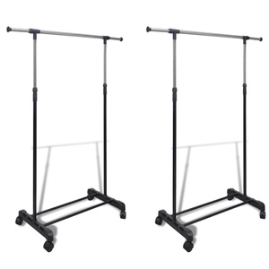 vidaXL, vidaXL Verstellbare Kleiderständer 2 Stk. 1 Kleiderstange, vidaXL Verstellbare Kleiderständer 2 Stk. 1 Kleiderstange