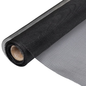 vidaXL, vidaXL Fiberglas Mesh-Rolle Insektenschutzgitter Tür/Fenster 100x1000 cm, vidaXL Fliegengitter Fiberglas 100x1000 cm Schwarz