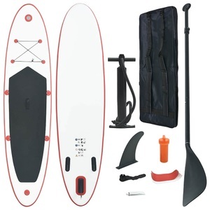 Diverse Hardware, Stand Up Paddle Surfboard aufblasbar Rot und Weiss, vidaXL Stand Up Paddle Board SUP Aufblasbar Rot und Weiß