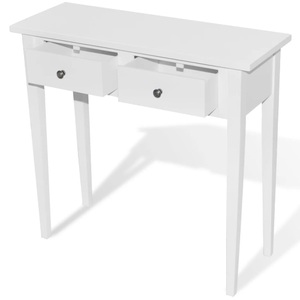 Diverse Hardware, Frisiertisch Konsolentisch mit zwei Schubladen Weiss, 