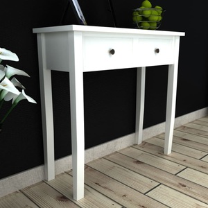 Diverse Hardware, Frisiertisch Konsolentisch mit zwei Schubladen Weiss, 