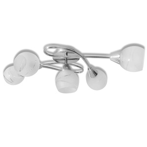 Diverse Hardware, Deckenleuchte mit Glasschirmen 5 x E14, vidaXL Deckenleuchte mit Glasschirmen 5 x E14