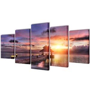 Diverse Hardware, Bilder Dekoration Set Strand mit Pavillon 200 x 100 cm, vidaXL Bilder Dekoration Set Strand mit Pavillon 200 x 100 cm