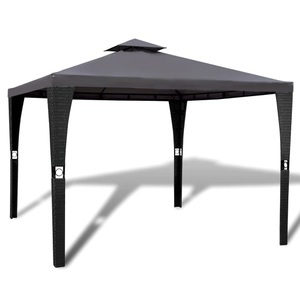 Diverse Hardware, Gartenpavillon mit Dach 3 x 3 m Dunkelgrau, vidaXL Gartenpavillon mit Dach 3 x 3 m Dunkelgrau