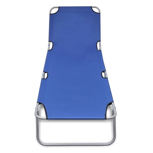 Diverse Hardware, Klappbare Sonnenliege Pulverbeschichteter Stahl Blau, vidaXL Klappbare Sonnenliege Pulverbeschichteter Stahl Blau