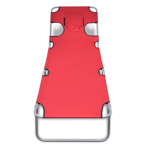 Diverse Hardware, Klappliege mit Kopfkissen Pulverbeschichteter Stahl Rot, vidaXL Klappliege mit Kopfkissen Pulverbeschichteter Stahl Rot