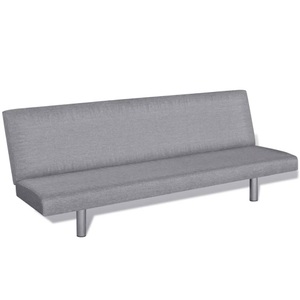 Diverse Hardware, Hellgraues Bettsofa, vidaXL Schlafsofa Hellgrau Polyester