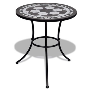 Diverse Hardware, Mosaiktisch 60 cm Schwarz/Weiss