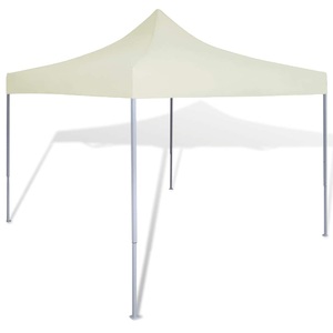 vidaXL, vidaXL Partyzelt Überdachung faltbar 3 x 3 m Cremeweiß, vidaXL Faltzelt 3x3 m Creme