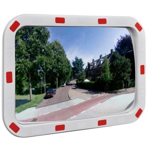 Diverse Hardware, Verkehrsspiegel Konvex Rechteckig 40 x 60 cm mit Reflektoren, 