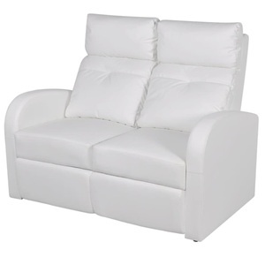 Diverse Hardware, Relaxsessel 2-Sitzer Kunstleder Weiss, 