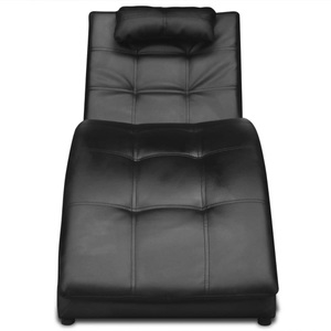Diverse Hardware, Chaiselongue mit Kissen Kunstleder Schwarz, vidaXL Chaiselongue mit Kissen Schwarz Kunstleder