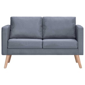 Diverse Hardware, Sofa 2-Sitzer Stoff Dunkelgrau